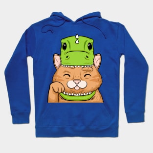 funny cat halloween dinosaur Hoodie